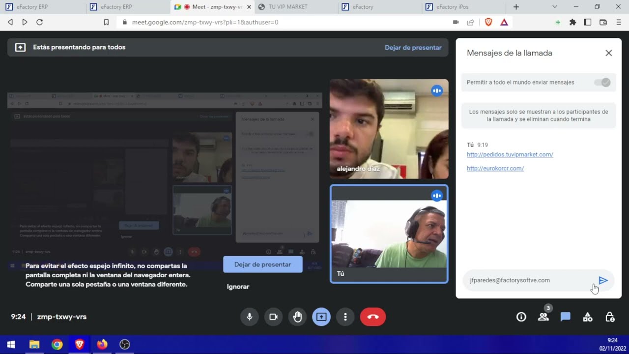 ERP en la Nube: Demostración eFactory Software ERP en la Nube Parte 1 de 2 - 02/11/2022