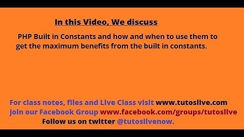PHP Built in Constants