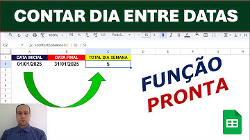 Planilhas Google | Função para Contar Dia da Semana Entre Datas
