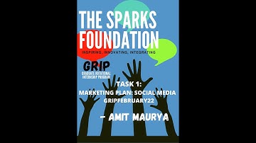 THE SPARKS FOUNDATION - TASK-1 | Social Media Marketing Plan | DIGITAL MARKETING