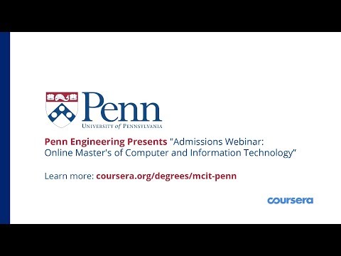 August 8, 2018 - MCIT Online Admissions Webinar with Chris Murphy - August 8, 2018 - MCIT Online Admissions Webinar with Chris Murphy