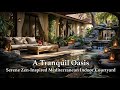 Serene zeninspired mediterranean indoor courtyard a tranquil oasis