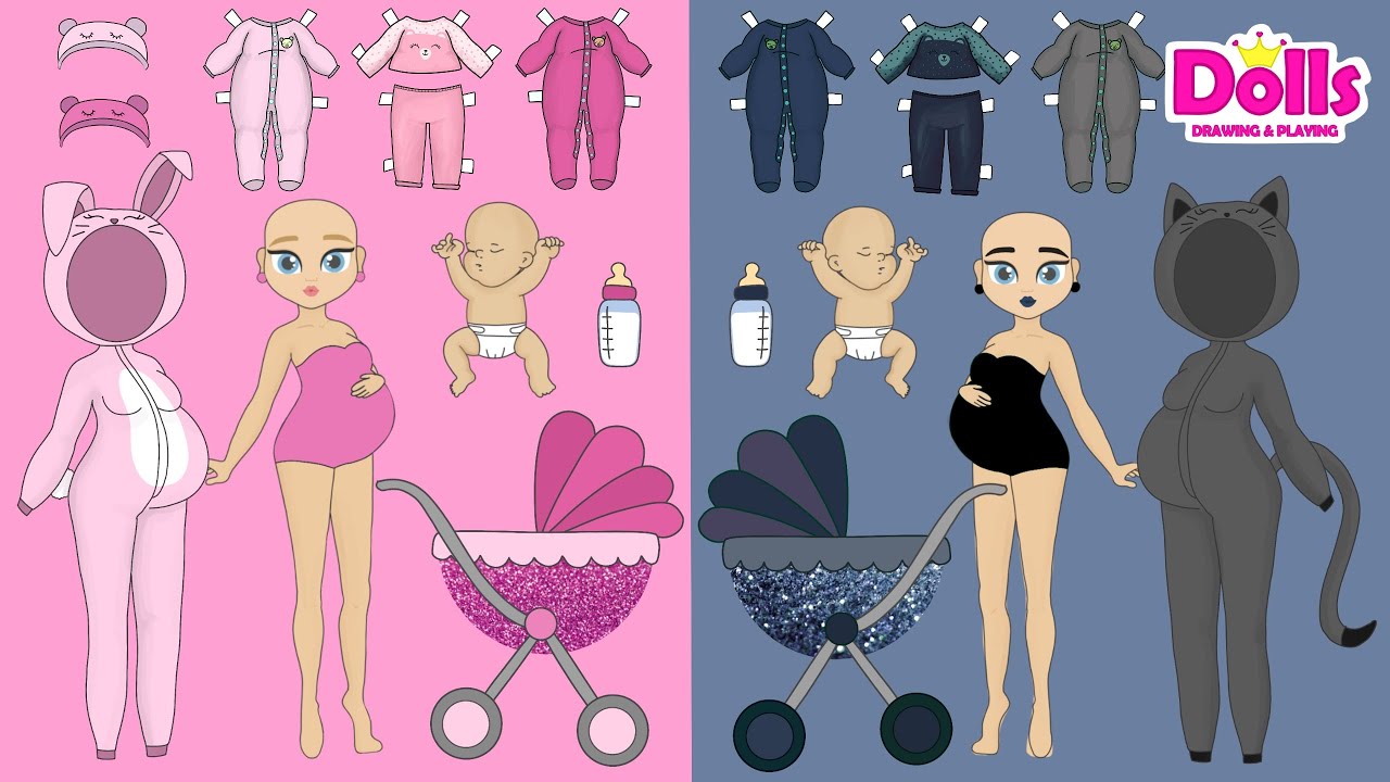 paper-dolls-dress-up-newborn-baby-care-paper-crafts-youtube