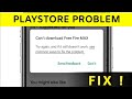 How to fix can't install app google play store | Can't download app google play store | Playstore