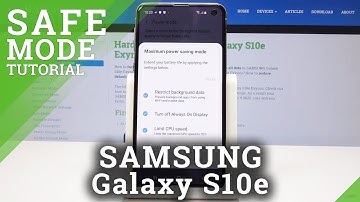 How to Switch On Power Saving Mode in SAMSUNG Galaxy S10e - Battery Saver Mode