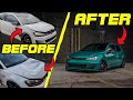 Rebuilding a wracked vw golf 7 gti in 15 minutes