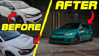 REBUILDING A WRACKED VW GOLF 7 GTI IN 15 MINUTES!