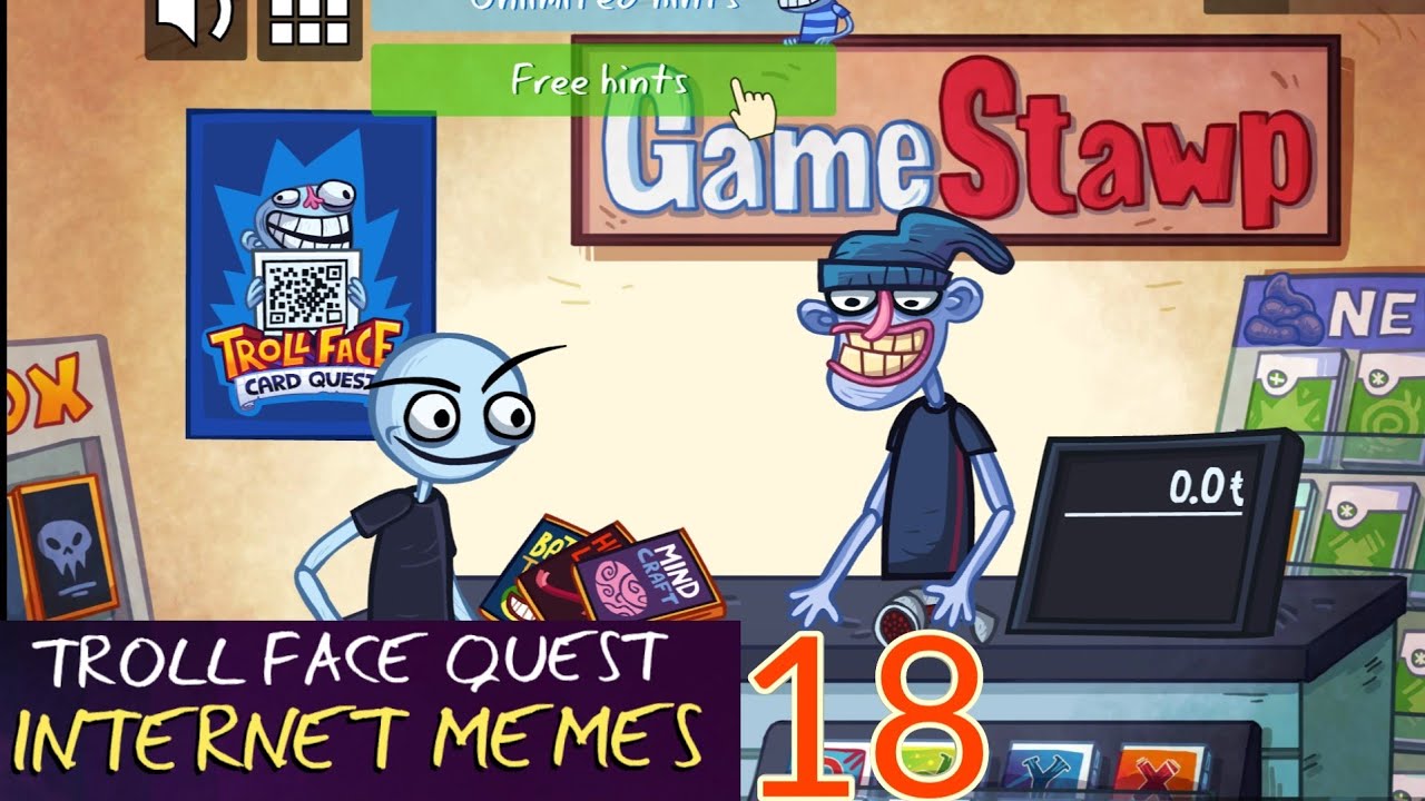 Troll Face Quest : Internet Memes : Level 18 : Android / iOS Game