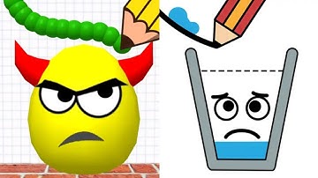 Draw To Smash Logic Puzzle VS Happy Glass Satisfying ASMR Gameplay (Android, ios) (New Update)