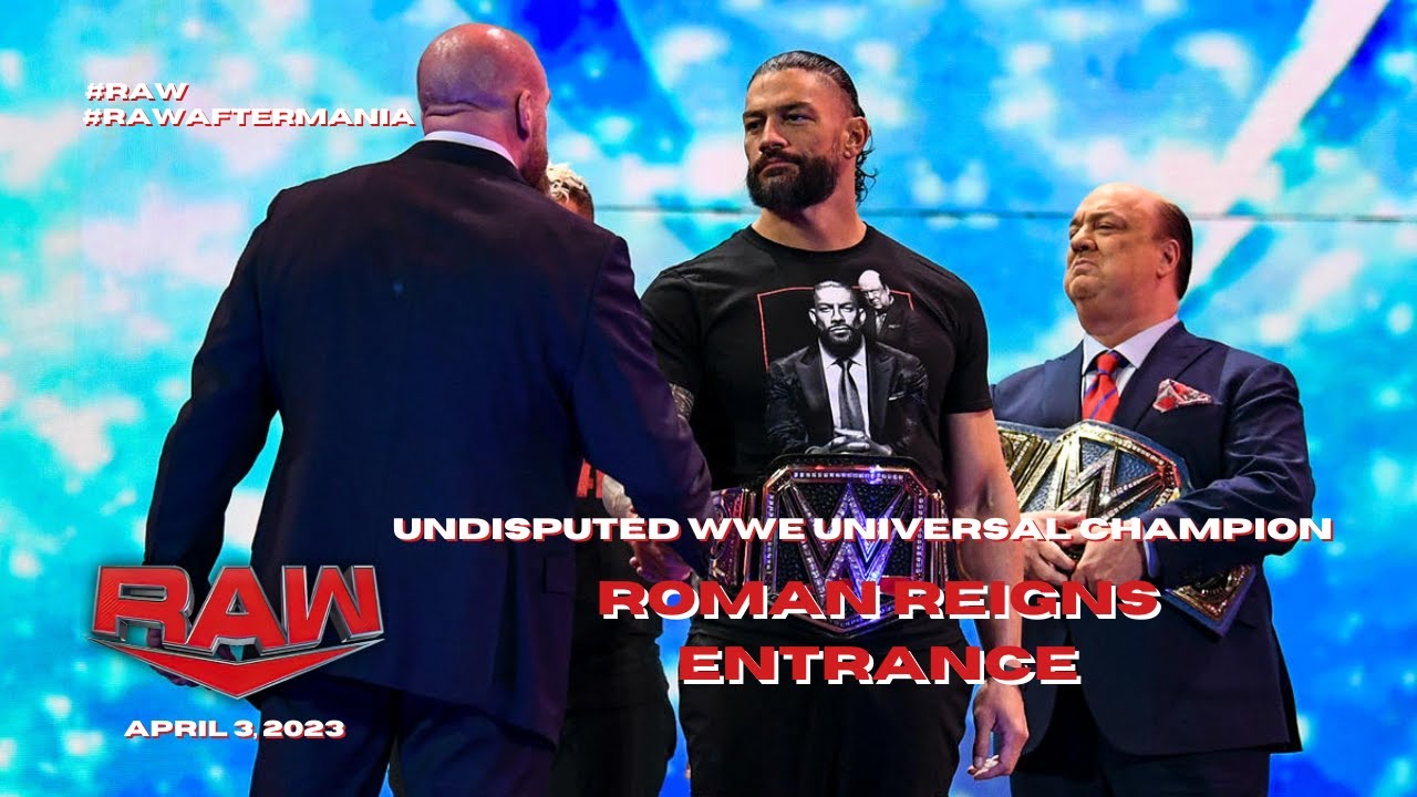 Roman Reigns entrance as Undisputed WWE Universal Champion WWE Raw