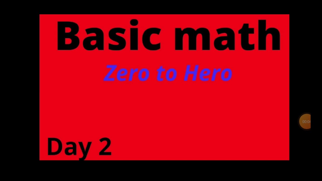 BASIC MATH DAY 2 - YouTube