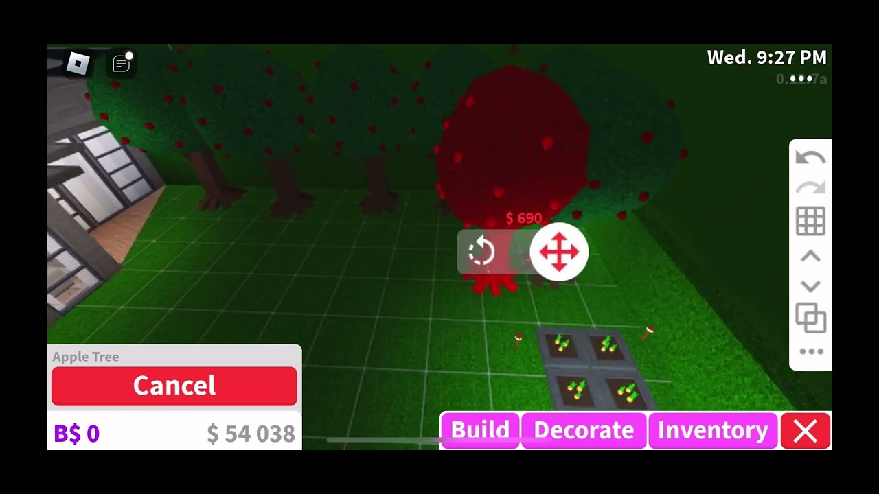 Building a apple tree farm in bloxburg (Speed build) - YouTube