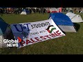 Propalestinian protesters set up encampment at university of toronto