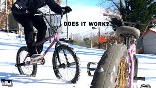 Studded Snow Tires For Our BMX Bike! *Not Professional*