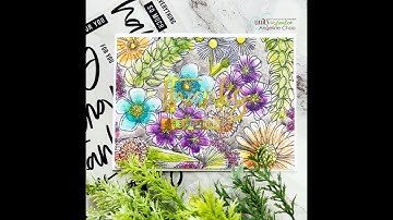 Unity Quick Tip: Watercolored Wild Flowers with No Heat Foiled Sentiment