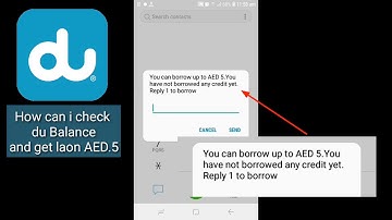 How to check du credit balance and get loan AED.5 check du balance and credit 2020