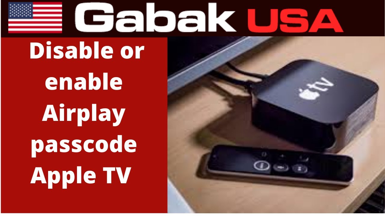 Tegne Tæmme Faktura How to disable or enable Airplay passcode Apple TV - YouTube