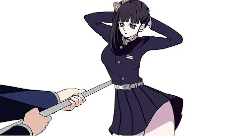 Nezuko zero two dodging meme