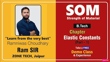Elastic Constants (E, C, K , 1/m) | Strength of Material (SOM) | GATE | RPSC | SSC | RSSB | RRB-JE