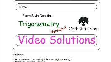 Trigonometry Answers Version 2 - Corbettmaths