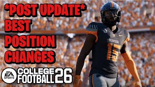 *Post Update* Best Positions Changes in Dynasty CFB26
