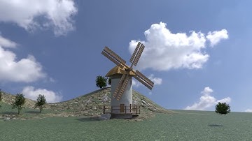 Blender Animation - What can you do in Blender - Windmill on a hill