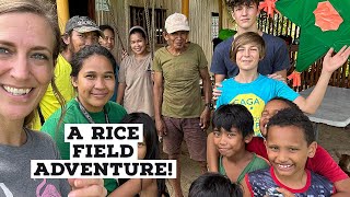 An adventure into the rice fields with indigenous Filipino natives for world schooling family