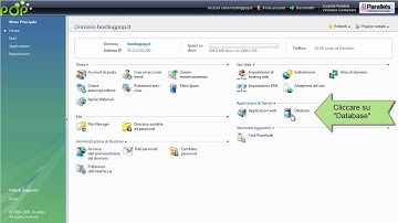 Come creare un database in Plesk