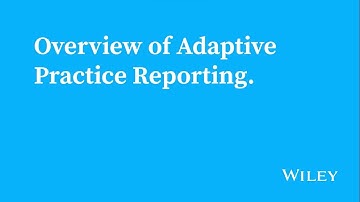 WileyPLUS: Overview of Adaptive Reporting