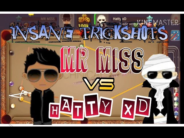 Hatty xd vs mr miss. INSANE TRICKSHOTS. 8 BALL POOL.Galaxy & archangel cue. class=