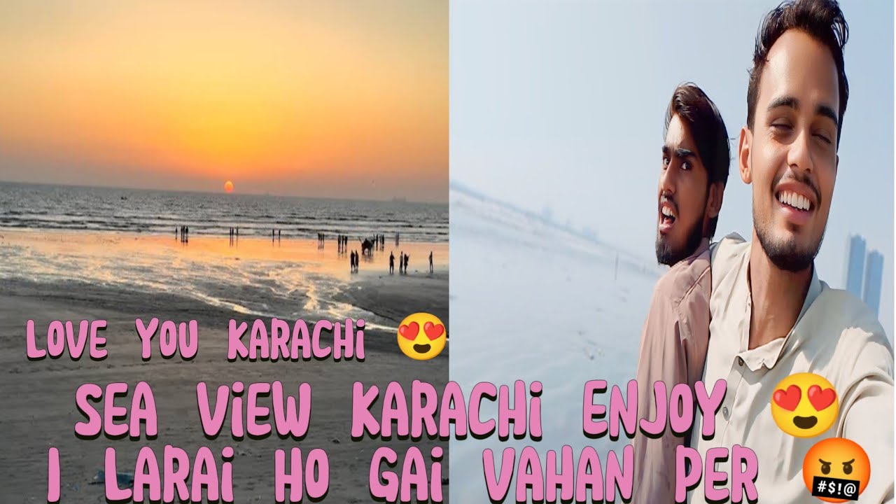 Sea View Karachi Enjoy 😍| Larai Ho Gai vahan per 🤬