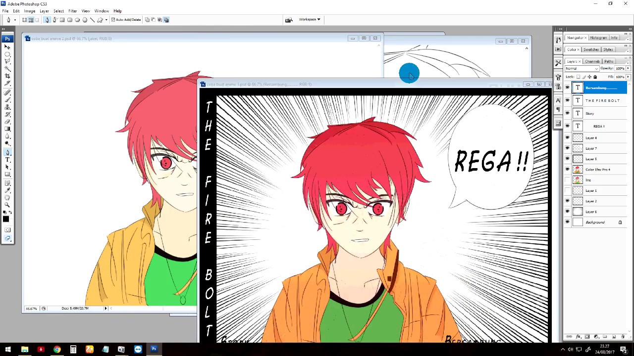 Cara Menggambar Karakter Manga Anime Dengan Mouse Tutorial Adobe