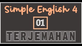 Simple English 4 - Day 1