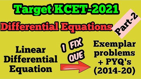 Differential Equations | Exemplar Problems + PYQ