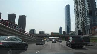 Driving Through Chicago on I-90 with Time Lapse in 4K