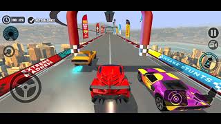 Multiplayer mode level no 25 gameplay in impossible car stunt track 3d screenshot 5