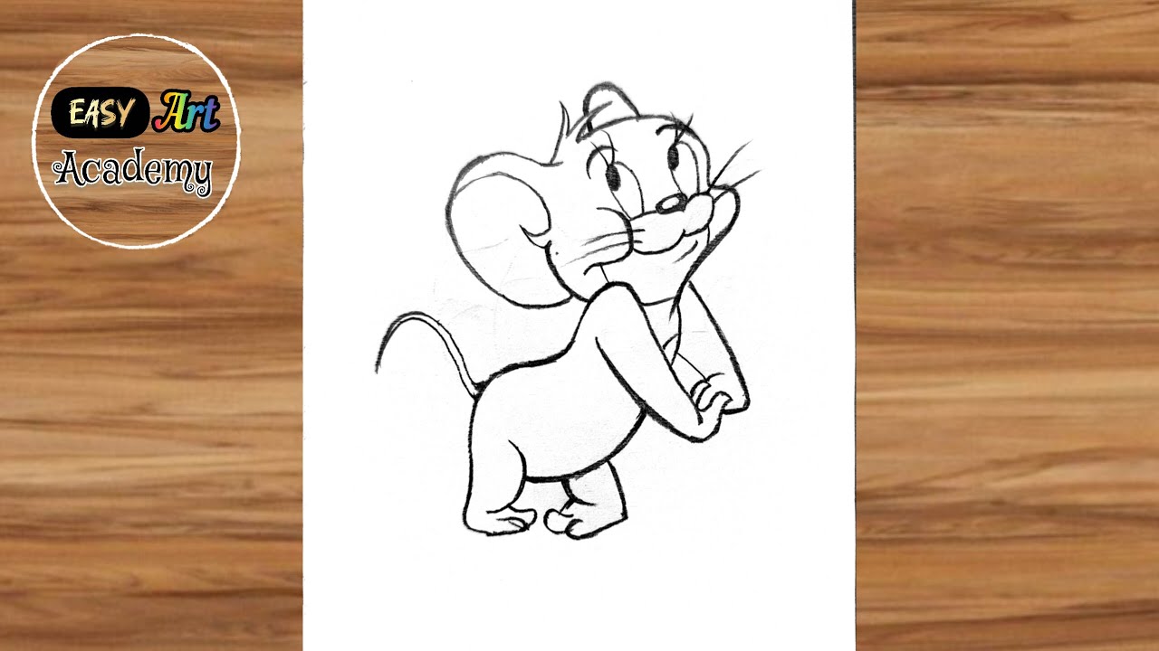 Jerry Drawing easy step by step | tom and jerry