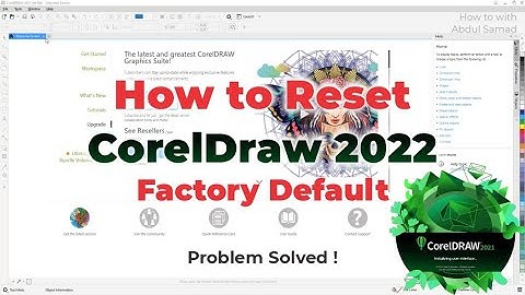 How to reset CorelDraw workspace with the Factory Default? Hindi tutorial by Abdul Samad