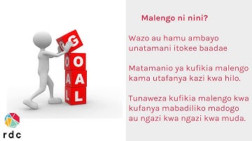Life Skills Lesson 2: Goal Setting - Swahili