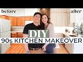 New kitchen reveal  diy remodel  90s kitchen extreme makeover  vintage  thrifted house to home