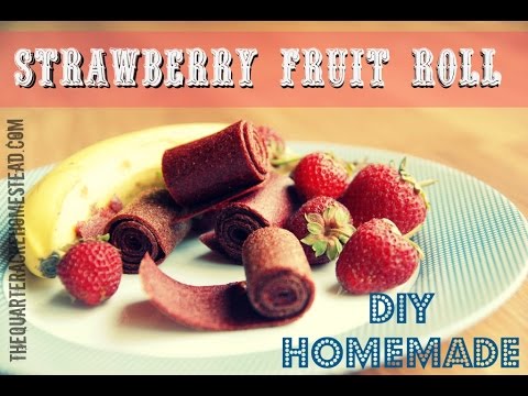 How to Make Strawberry Fruit Leather (Healthy Kid Snacks)