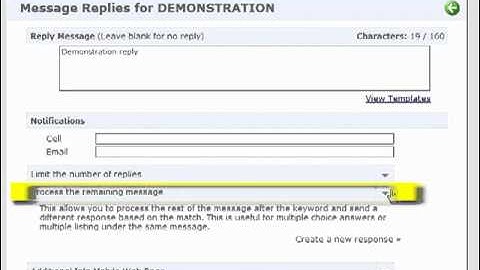Create SMS Keyword on mobile marketing platform.