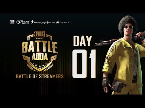 PUBG MOBILE | Battle Adda - The Battle of Indian Streamers - Day 1 ft Future Gaming