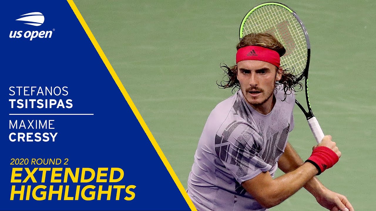 Stefanos Tsitsipas vs Maxime Cressy Extended Highlights 2020 US Open Round 2