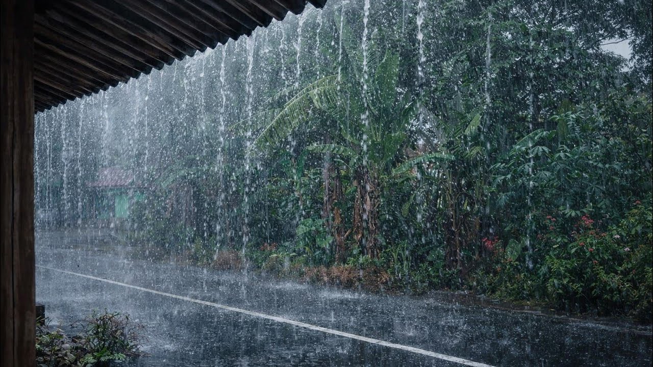 Успокаивающие звуки дождя для глубокого сна 🌧️⚡ Быстрое исцеление и снятие стресса от сильного