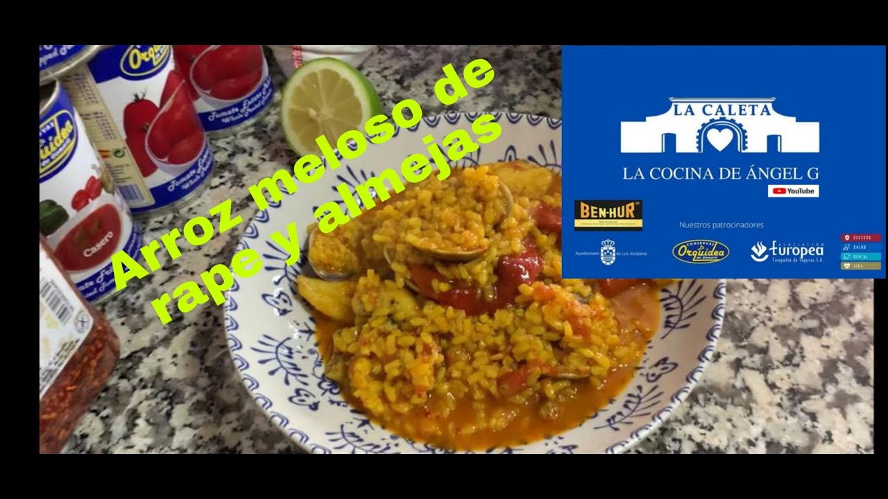 Arroz meloso de rape almejas y gamba roja