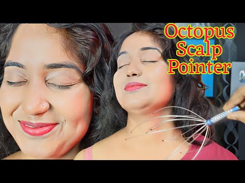 Hand Held Scalp Massage for Pain Relief, Hair Growth & Relaxation | Octopus Scalp Pointer | ASMR