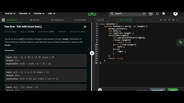 Two Sum   Pair with Given Sum in java