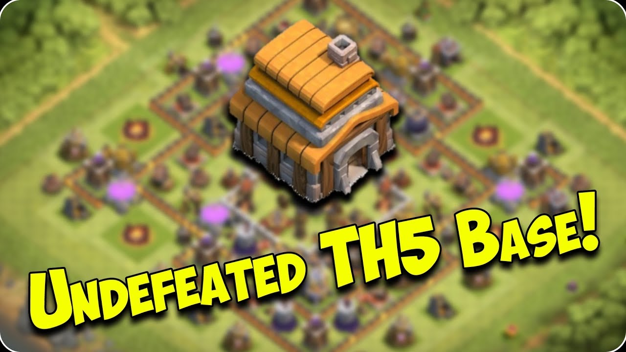 Undefeated TH5 Base NEW 2018 - Clash of Clans