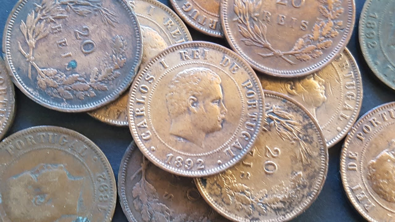 Large bronze Portugal 20 reis 1892